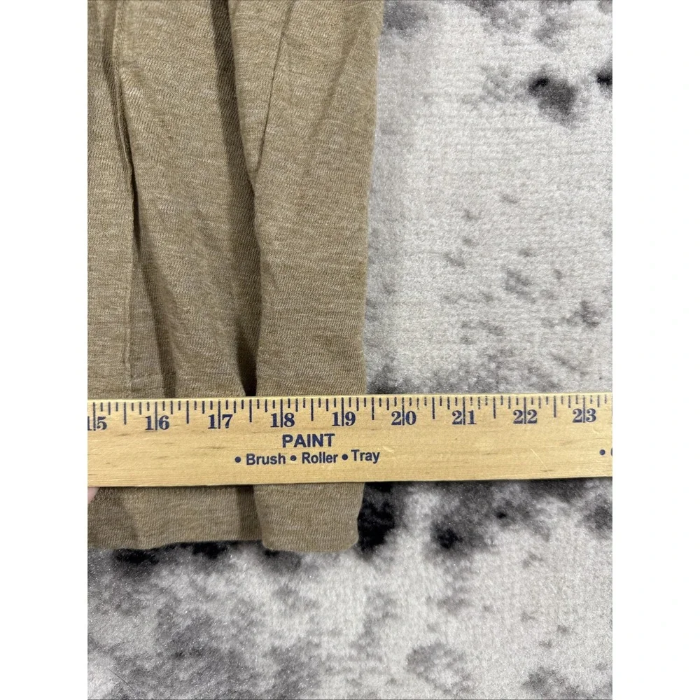New Banana Republic Shirt Mens‎ Large Pleated Button Up Linen Blend Khaki Beachy